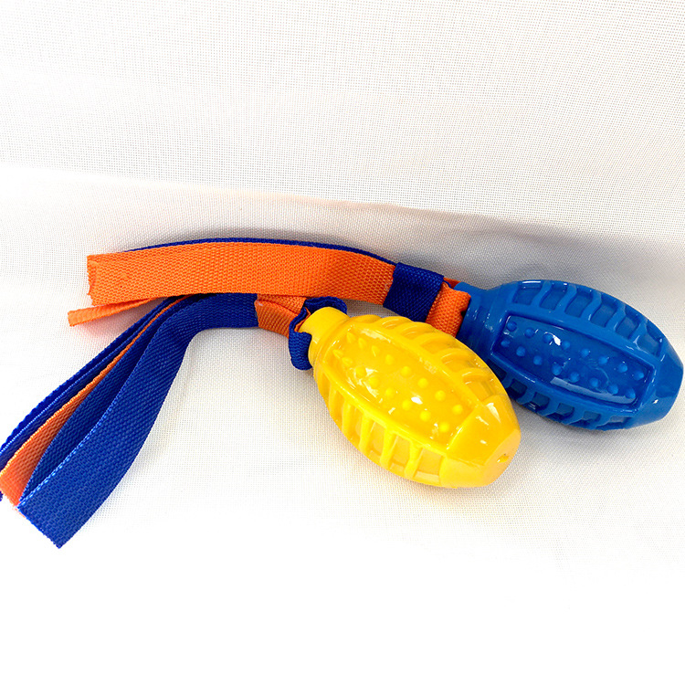Bite-Resistant Disposable Interactive Pet Rugby Pet Toy Ball of Cotton Rope Toy Hand Dog Toy