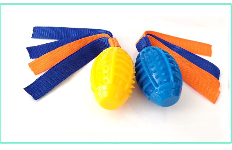 Bite-Resistant Disposable Interactive Pet Rugby Pet Toy Ball of Cotton Rope Toy Hand Dog Toy