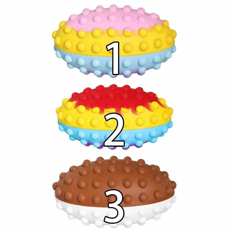 Cross-Border New Product Best-Selling Silicone Rugby Rat Killer Pioneer Decompression Bubble Ball Fingertip Stress Relief Toy
