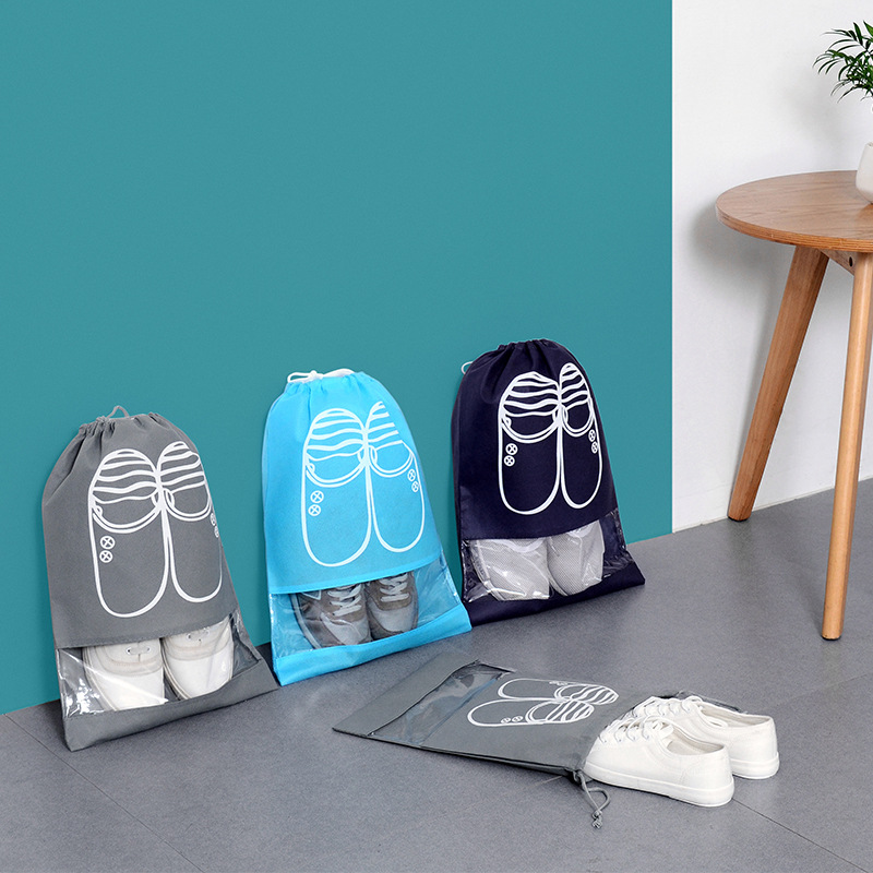 Outdoor Travel Transparent Visual Buggy Bag Shoe Protector Sports Travel Waterproof Shoe Bag Visual Shoe Bag