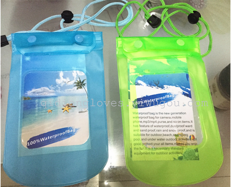 The new two mobile phone waterproof bag bag Songkran environmental PVC mobile phone waterproof jacket