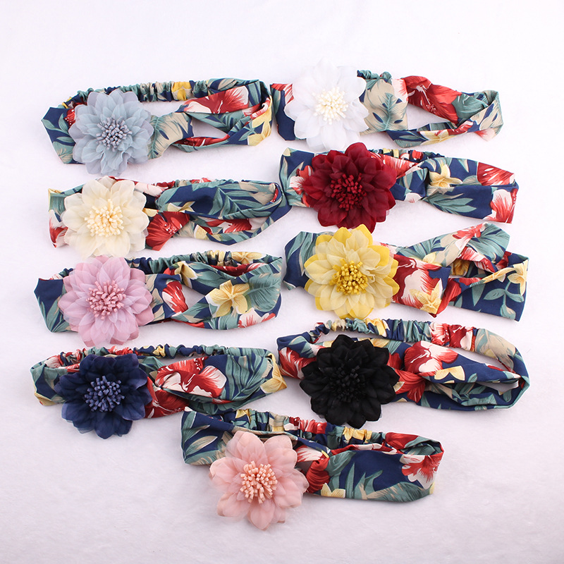 Floral Series Baby Forehead Protector Headband Female Baby Cute Super Cute Princess Children Camera Shooting Ornament