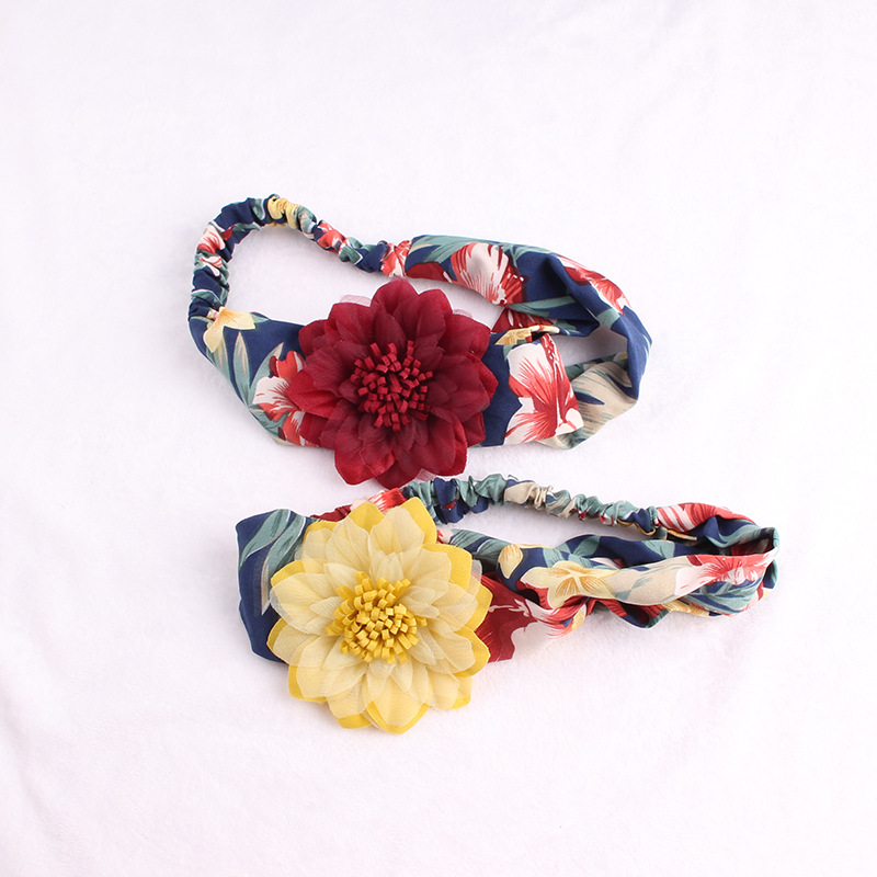Floral Series Baby Forehead Protector Headband Female Baby Cute Super Cute Princess Children Camera Shooting Ornament