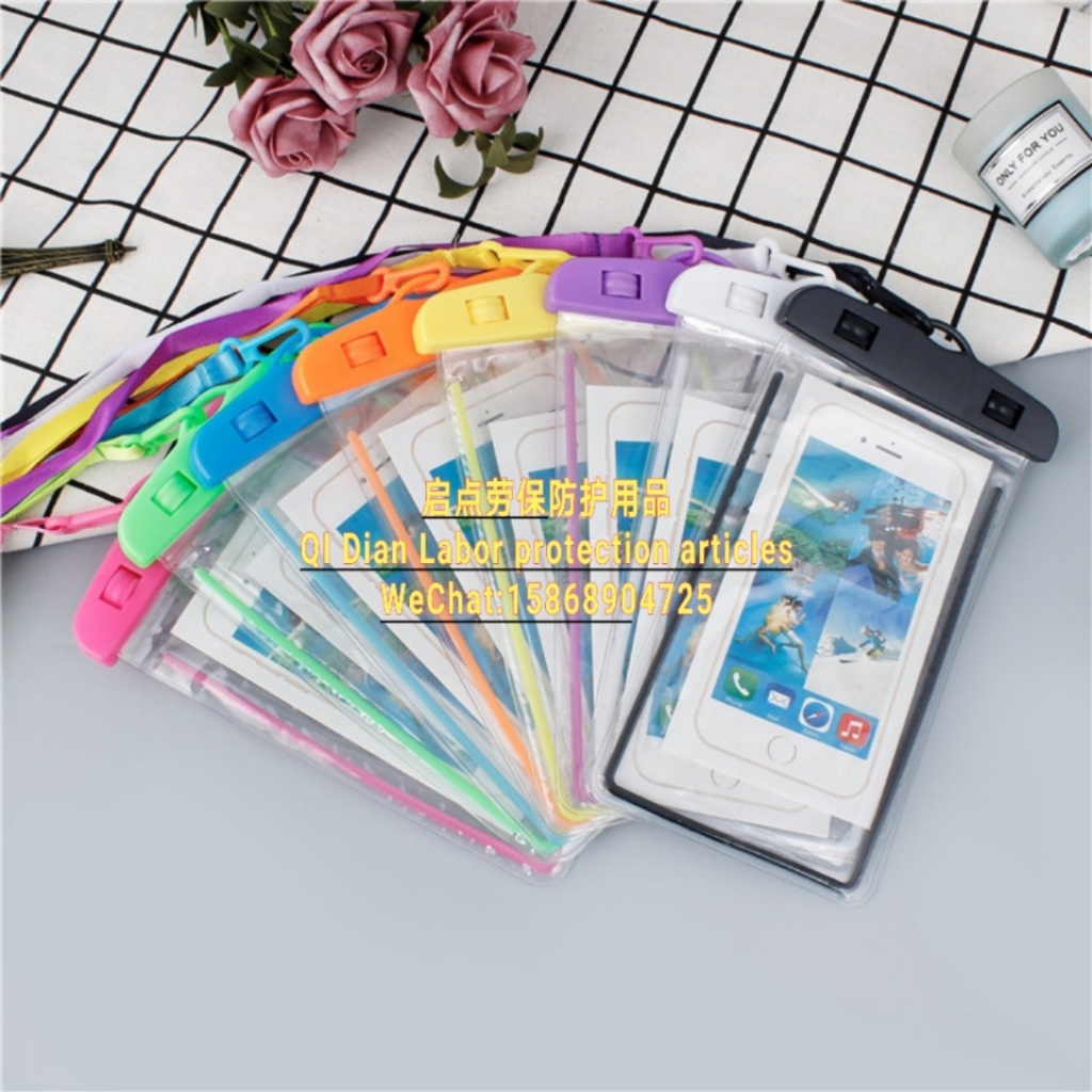 Manufacturers direct shot mobile phone waterproof bag color PVC touch screen transparent waterproof bag luminous waterproof bag Manufacturers direct shot mobile phone waterproof bag color PVC touch screen transparent waterproof bag luminous waterproof bag