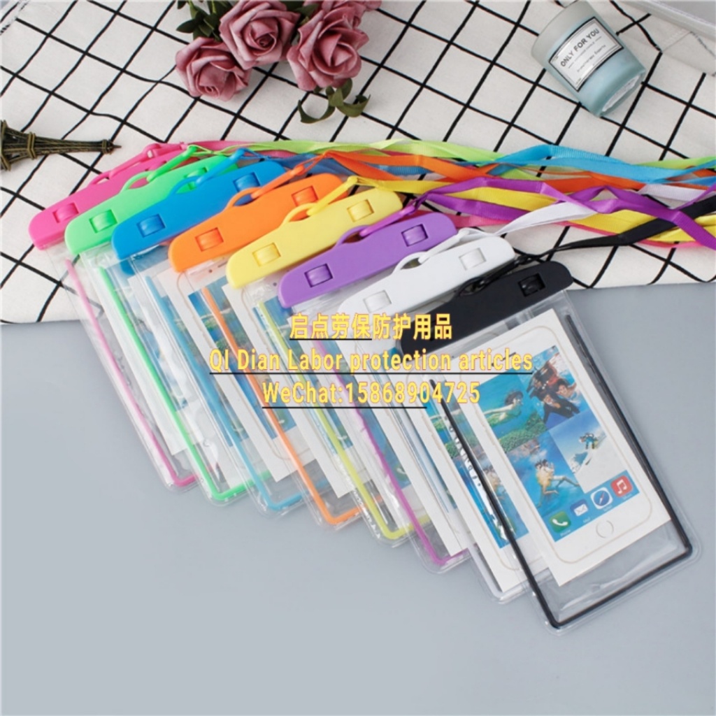 Manufacturers direct shot mobile phone waterproof bag color PVC touch screen transparent waterproof bag luminous waterproof bag Manufacturers direct shot mobile phone waterproof bag color PVC touch screen transparent waterproof bag luminous waterproof bag
