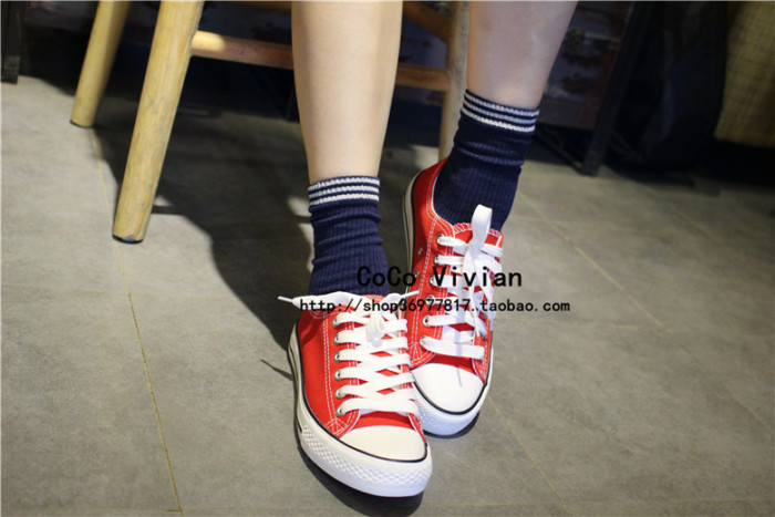 Three bar gold cuff cotton socks socks Shutiao fashion