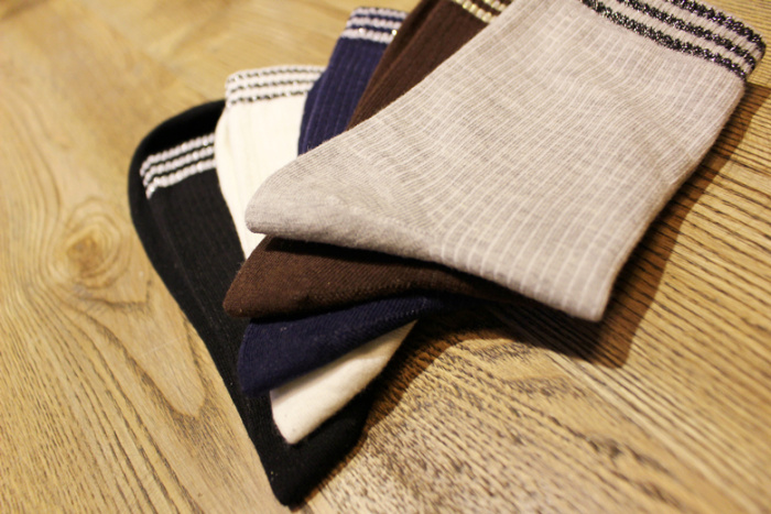 Three bar gold cuff cotton socks socks Shutiao fashion