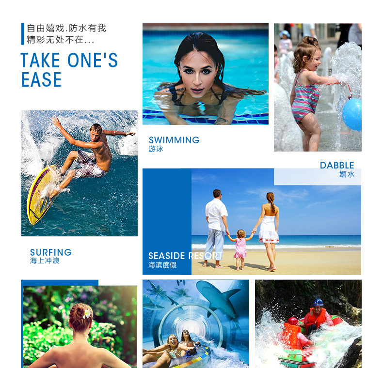 Clip Mobile Phone Waterproof Bag Iphone7plus Large Screen Mobile Phone Waterproof Case Hot Spring Rafting Touch Screen