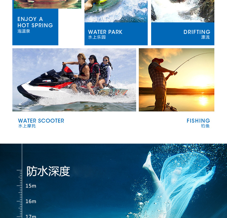 Clip Mobile Phone Waterproof Bag Iphone7plus Large Screen Mobile Phone Waterproof Case Hot Spring Rafting Touch Screen