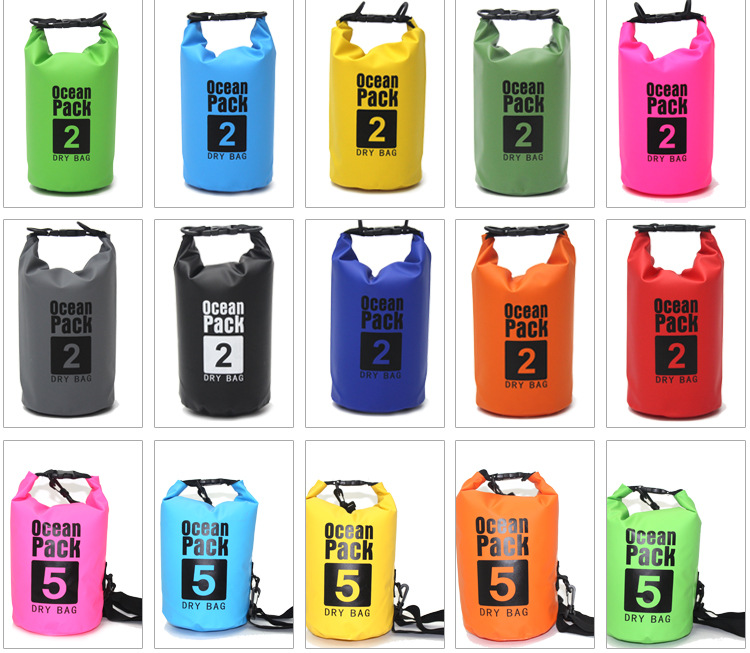 Bucket Bag Ocean Pack Shoulder Backpack Drifting Bag Outdoor Waterproof Bag Swimming Flotation Bag Desiccant Bag