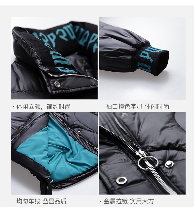 2020 New Korean Style Fashionable Warm Jacket down Jacket Women's Short Cuff Letters Thick Loose Stand Collar 2020 New Korean Style Fashionable Warm Jacket down Jacket Women's Short Cuff Letters Thick Loose Stand Collar