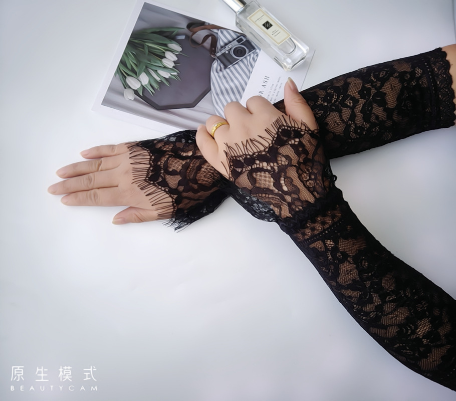 Lace Women's Eyelash Oversleeve Sunscreen Lace Hollow Sexy Cuff Autumn and Winter Decoration Sweater Sweater Coat Oversleeve Lace Women's Eyelash Oversleeve Sunscreen Lace Hollow Sexy Cuff Autumn and Winter Decoration Sweater Sweater Coat Oversleeve