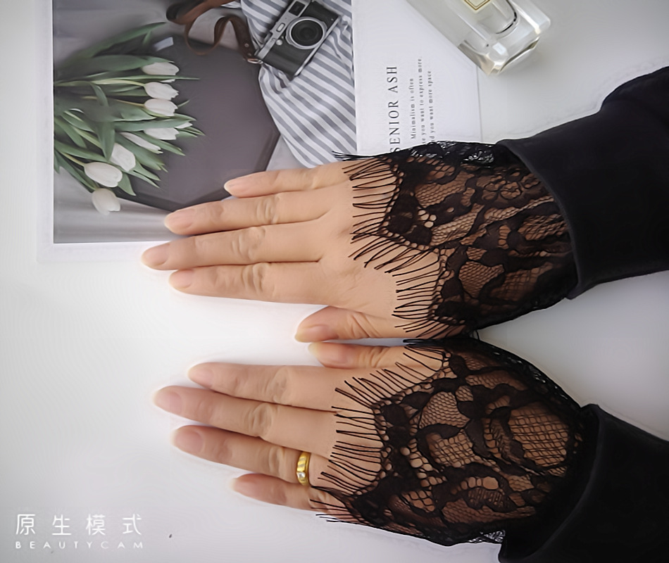 Lace Women's Eyelash Oversleeve Sunscreen Lace Hollow Sexy Cuff Autumn and Winter Decoration Sweater Sweater Coat Oversleeve Lace Women's Eyelash Oversleeve Sunscreen Lace Hollow Sexy Cuff Autumn and Winter Decoration Sweater Sweater Coat Oversleeve