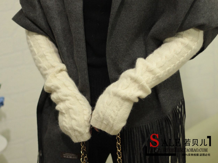 Korean Style Fashionable Winter Half Gloves Knitted Autumn and Winter Long Mori Girl Style Arm Sleeve Wrist Cuff Wool Fingerless Gloves Korean Style Fashionable Winter Half Gloves Knitted Autumn and Winter Long Mori Girl Style Arm Sleeve Wrist Cuff Wool Fingerless Gloves