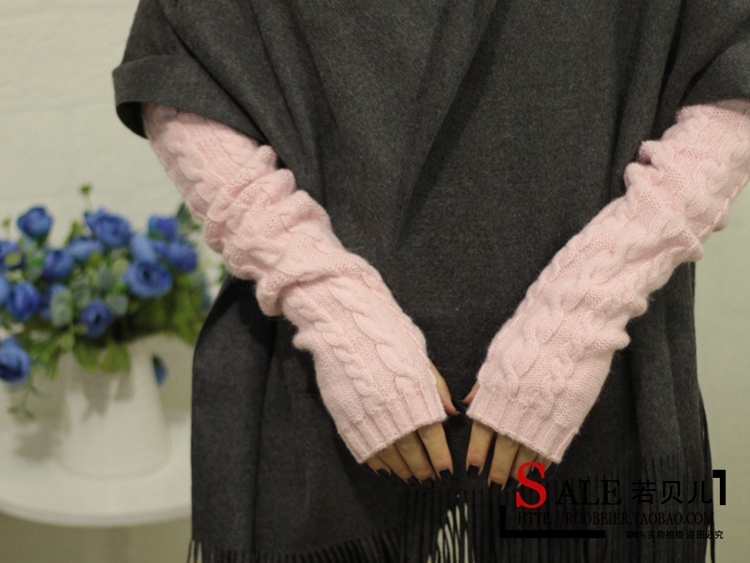 Korean Style Fashionable Winter Half Gloves Knitted Autumn and Winter Long Mori Girl Style Arm Sleeve Wrist Cuff Wool Fingerless Gloves Korean Style Fashionable Winter Half Gloves Knitted Autumn and Winter Long Mori Girl Style Arm Sleeve Wrist Cuff Wool Fingerless Gloves