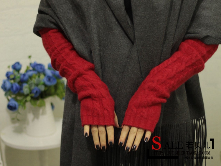 Korean Style Fashionable Winter Half Gloves Knitted Autumn and Winter Long Mori Girl Style Arm Sleeve Wrist Cuff Wool Fingerless Gloves Korean Style Fashionable Winter Half Gloves Knitted Autumn and Winter Long Mori Girl Style Arm Sleeve Wrist Cuff Wool Fingerless Gloves