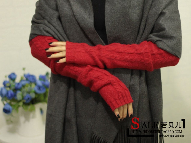 Korean Style Fashionable Winter Half Gloves Knitted Autumn and Winter Long Mori Girl Style Arm Sleeve Wrist Cuff Wool Fingerless Gloves Korean Style Fashionable Winter Half Gloves Knitted Autumn and Winter Long Mori Girl Style Arm Sleeve Wrist Cuff Wool Fingerless Gloves
