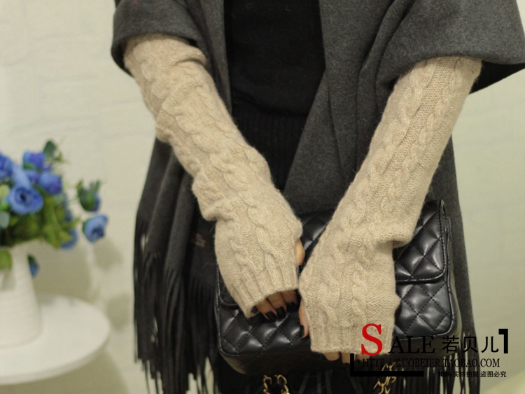 Korean Style Fashionable Winter Half Gloves Knitted Autumn and Winter Long Mori Girl Style Arm Sleeve Wrist Cuff Wool Fingerless Gloves Korean Style Fashionable Winter Half Gloves Knitted Autumn and Winter Long Mori Girl Style Arm Sleeve Wrist Cuff Wool Fingerless Gloves
