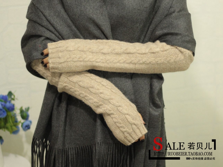 Korean Style Fashionable Winter Half Gloves Knitted Autumn and Winter Long Mori Girl Style Arm Sleeve Wrist Cuff Wool Fingerless Gloves Korean Style Fashionable Winter Half Gloves Knitted Autumn and Winter Long Mori Girl Style Arm Sleeve Wrist Cuff Wool Fingerless Gloves