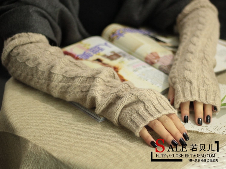 Korean Style Fashionable Winter Half Gloves Knitted Autumn and Winter Long Mori Girl Style Arm Sleeve Wrist Cuff Wool Fingerless Gloves Korean Style Fashionable Winter Half Gloves Knitted Autumn and Winter Long Mori Girl Style Arm Sleeve Wrist Cuff Wool Fingerless Gloves