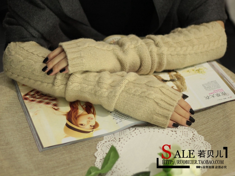 Korean Style Fashionable Winter Half Gloves Knitted Autumn and Winter Long Mori Girl Style Arm Sleeve Wrist Cuff Wool Fingerless Gloves Korean Style Fashionable Winter Half Gloves Knitted Autumn and Winter Long Mori Girl Style Arm Sleeve Wrist Cuff Wool Fingerless Gloves