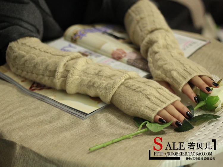 Korean Style Fashionable Winter Half Gloves Knitted Autumn and Winter Long Mori Girl Style Arm Sleeve Wrist Cuff Wool Fingerless Gloves Korean Style Fashionable Winter Half Gloves Knitted Autumn and Winter Long Mori Girl Style Arm Sleeve Wrist Cuff Wool Fingerless Gloves