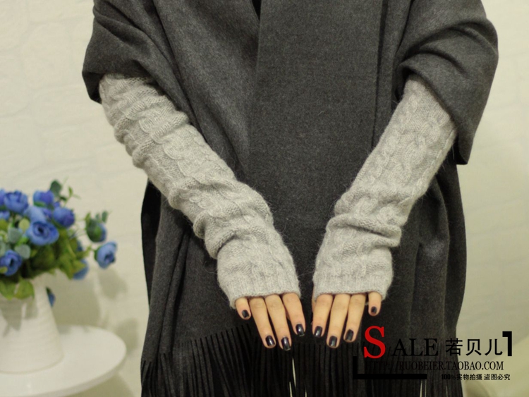 Korean Style Fashionable Winter Half Gloves Knitted Autumn and Winter Long Mori Girl Style Arm Sleeve Wrist Cuff Wool Fingerless Gloves Korean Style Fashionable Winter Half Gloves Knitted Autumn and Winter Long Mori Girl Style Arm Sleeve Wrist Cuff Wool Fingerless Gloves