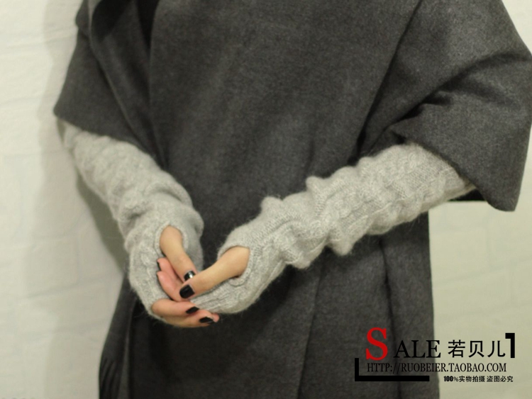 Korean Style Fashionable Winter Half Gloves Knitted Autumn and Winter Long Mori Girl Style Arm Sleeve Wrist Cuff Wool Fingerless Gloves Korean Style Fashionable Winter Half Gloves Knitted Autumn and Winter Long Mori Girl Style Arm Sleeve Wrist Cuff Wool Fingerless Gloves