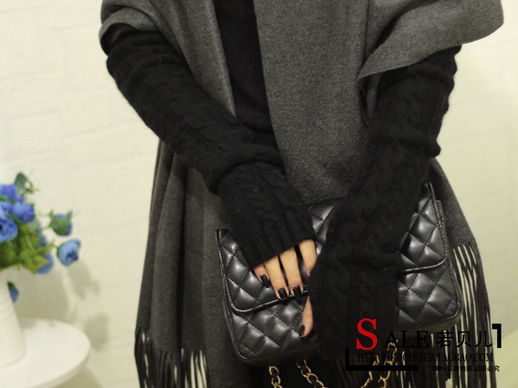 Korean Style Fashionable Winter Half Gloves Knitted Autumn and Winter Long Mori Girl Style Arm Sleeve Wrist Cuff Wool Fingerless Gloves Korean Style Fashionable Winter Half Gloves Knitted Autumn and Winter Long Mori Girl Style Arm Sleeve Wrist Cuff Wool Fingerless Gloves