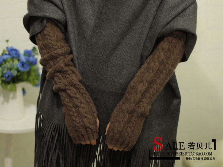Korean Style Fashionable Winter Half Gloves Knitted Autumn and Winter Long Mori Girl Style Arm Sleeve Wrist Cuff Wool Fingerless Gloves Korean Style Fashionable Winter Half Gloves Knitted Autumn and Winter Long Mori Girl Style Arm Sleeve Wrist Cuff Wool Fingerless Gloves