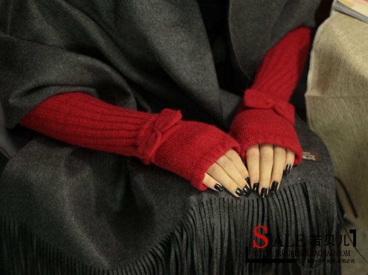 Korean Style Fashionable Winter Half Gloves Knitted Autumn and Winter Long Mori Girl Style Arm Sleeve Wrist Cuff Wool Fingerless Gloves Korean Style Fashionable Winter Half Gloves Knitted Autumn and Winter Long Mori Girl Style Arm Sleeve Wrist Cuff Wool Fingerless Gloves