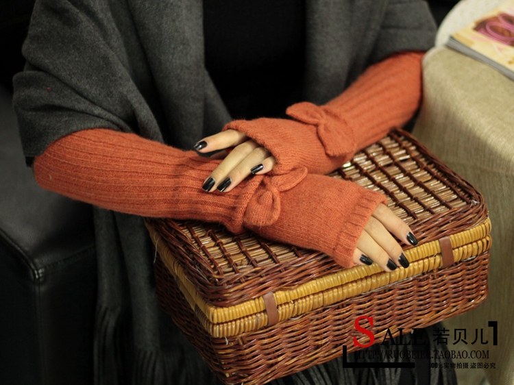 Korean Style Fashionable Winter Half Gloves Knitted Autumn and Winter Long Mori Girl Style Arm Sleeve Wrist Cuff Wool Fingerless Gloves Korean Style Fashionable Winter Half Gloves Knitted Autumn and Winter Long Mori Girl Style Arm Sleeve Wrist Cuff Wool Fingerless Gloves