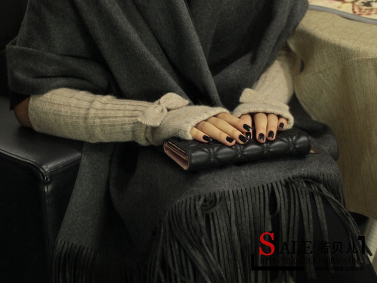 Korean Style Fashionable Winter Half Gloves Knitted Autumn and Winter Long Mori Girl Style Arm Sleeve Wrist Cuff Wool Fingerless Gloves Korean Style Fashionable Winter Half Gloves Knitted Autumn and Winter Long Mori Girl Style Arm Sleeve Wrist Cuff Wool Fingerless Gloves