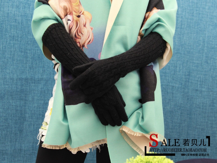 Korean Style Fashionable Winter Half Gloves Knitted Autumn and Winter Long Mori Girl Style Arm Sleeve Wrist Cuff Wool Fingerless Gloves Korean Style Fashionable Winter Half Gloves Knitted Autumn and Winter Long Mori Girl Style Arm Sleeve Wrist Cuff Wool Fingerless Gloves
