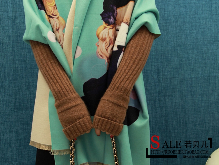 Korean Style Fashionable Winter Half Gloves Knitted Autumn and Winter Long Mori Girl Style Arm Sleeve Wrist Cuff Wool Fingerless Gloves Korean Style Fashionable Winter Half Gloves Knitted Autumn and Winter Long Mori Girl Style Arm Sleeve Wrist Cuff Wool Fingerless Gloves