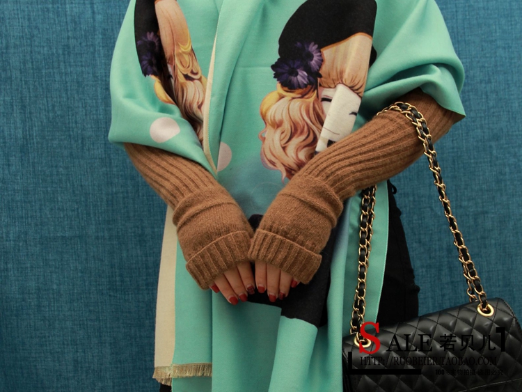 Korean Style Fashionable Winter Half Gloves Knitted Autumn and Winter Long Mori Girl Style Arm Sleeve Wrist Cuff Wool Fingerless Gloves Korean Style Fashionable Winter Half Gloves Knitted Autumn and Winter Long Mori Girl Style Arm Sleeve Wrist Cuff Wool Fingerless Gloves