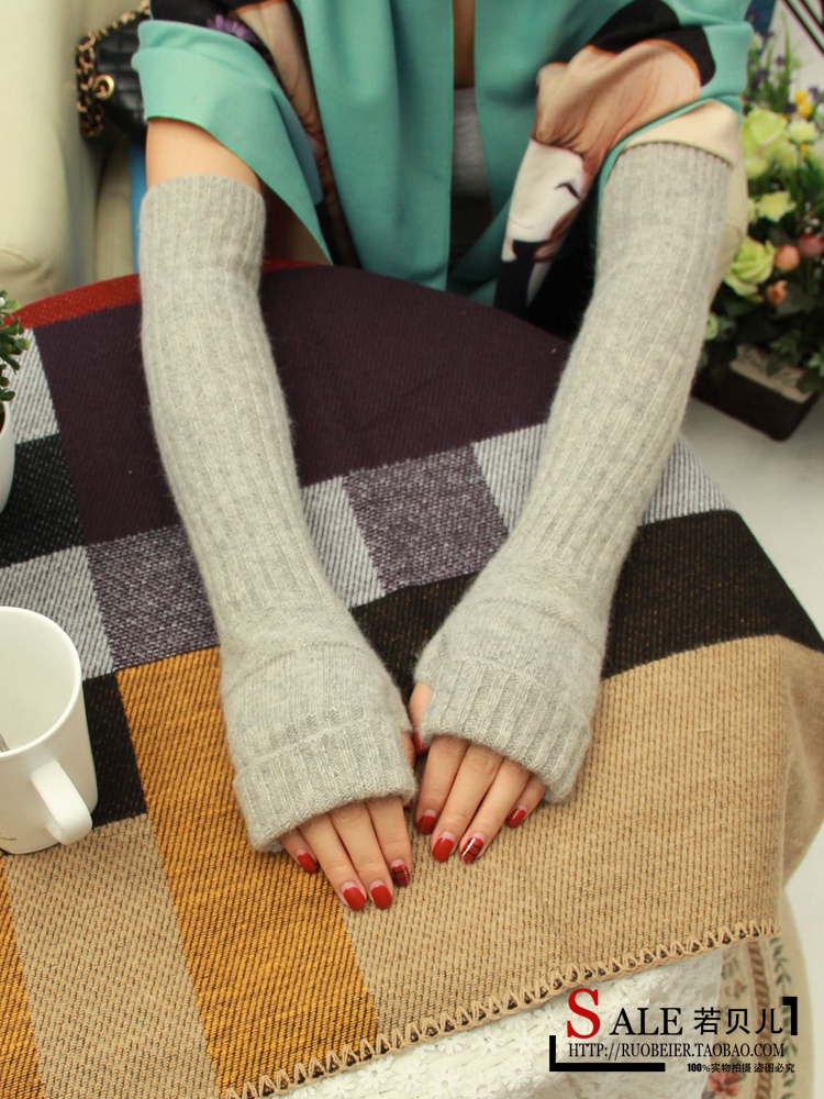 Korean Style Fashionable Winter Half Gloves Knitted Autumn and Winter Long Mori Girl Style Arm Sleeve Wrist Cuff Wool Fingerless Gloves Korean Style Fashionable Winter Half Gloves Knitted Autumn and Winter Long Mori Girl Style Arm Sleeve Wrist Cuff Wool Fingerless Gloves