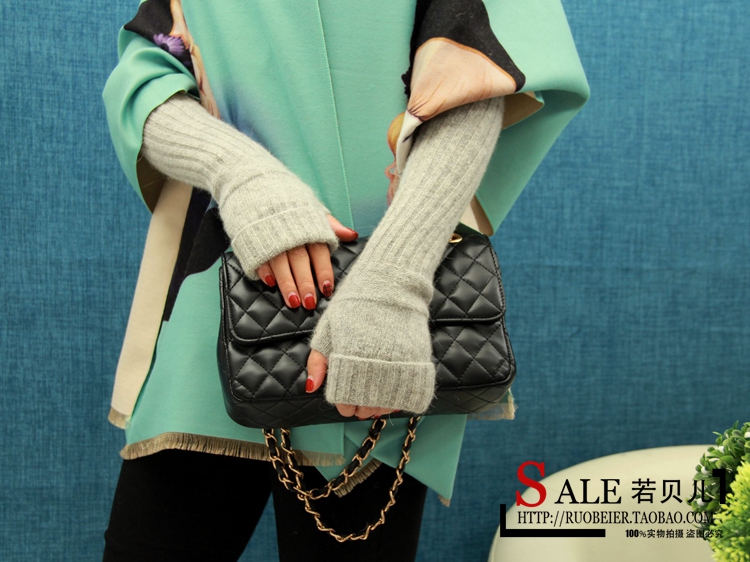 Korean Style Fashionable Winter Half Gloves Knitted Autumn and Winter Long Mori Girl Style Arm Sleeve Wrist Cuff Wool Fingerless Gloves Korean Style Fashionable Winter Half Gloves Knitted Autumn and Winter Long Mori Girl Style Arm Sleeve Wrist Cuff Wool Fingerless Gloves