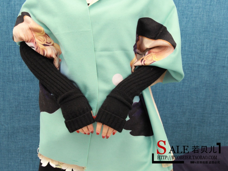 Korean Style Fashionable Winter Half Gloves Knitted Autumn and Winter Long Mori Girl Style Arm Sleeve Wrist Cuff Wool Fingerless Gloves Korean Style Fashionable Winter Half Gloves Knitted Autumn and Winter Long Mori Girl Style Arm Sleeve Wrist Cuff Wool Fingerless Gloves