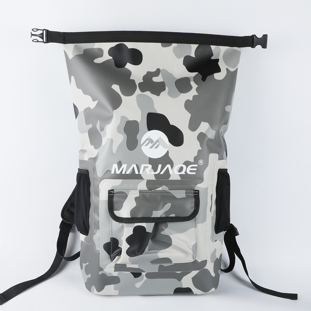 Outdoor Double Shoulder Backpack Waterproof Bag 22L Upstream Bag Drifting Waterproof Bucket Bag Camouflage Desiccant Bag