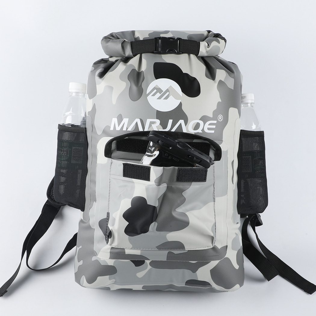Outdoor Double Shoulder Backpack Waterproof Bag 22L Upstream Bag Drifting Waterproof Bucket Bag Camouflage Desiccant Bag Outdoor Double Shoulder Backpack Waterproof Bag 22L Upstream Bag Drifting Waterproof Bucket Bag Camouflage Desiccant Bag