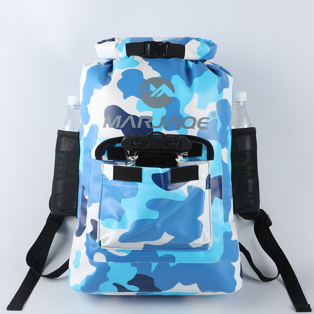 Outdoor Double Shoulder Backpack Waterproof Bag 22L Upstream Bag Drifting Waterproof Bucket Bag Camouflage Desiccant Bag Outdoor Double Shoulder Backpack Waterproof Bag 22L Upstream Bag Drifting Waterproof Bucket Bag Camouflage Desiccant Bag