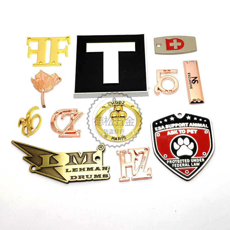Metal Sewing Hole Sign Suit Cuff Stitching Label Nameplate Private Logo Plate Rectangular Black Logo Tag Metal Sewing Hole Sign Suit Cuff Stitching Label Nameplate Private Logo Plate Rectangular Black Logo Tag