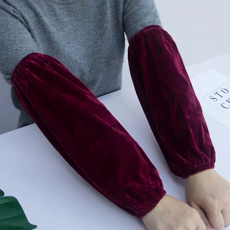 Solid Color Gold Velvet Oversleeve Labor Protection Long Cuff Unisex Work Sleeves Long Sleeve Adult Autumn and Winter Warm Oversleeve Solid Color Gold Velvet Oversleeve Labor Protection Long Cuff Unisex Work Sleeves Long Sleeve Adult Autumn and Winter Warm Oversleeve