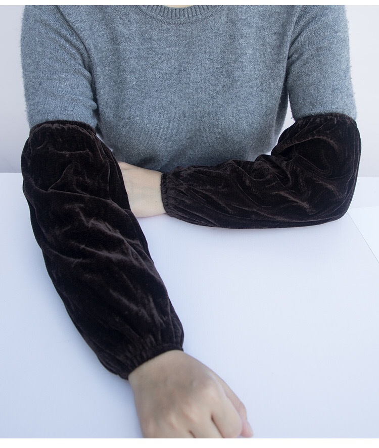 Solid Color Gold Velvet Oversleeve Labor Protection Long Cuff Unisex Work Sleeves Long Sleeve Adult Autumn and Winter Warm Oversleeve Solid Color Gold Velvet Oversleeve Labor Protection Long Cuff Unisex Work Sleeves Long Sleeve Adult Autumn and Winter Warm Oversleeve