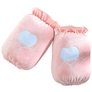 Women's Fabric Workshop Autumn and Winter New Kitten Embroidered Lace Widened Rubber Band Cuff Flannel Oversleeve Exquisite Sleeves