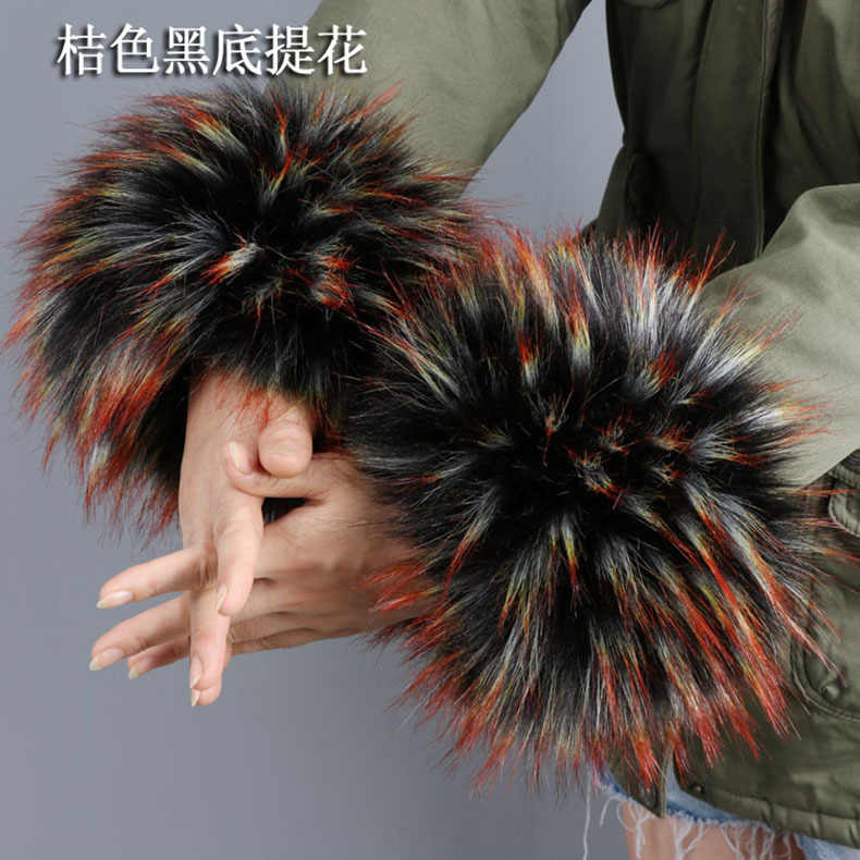 Raccoon Fur Fox Fur Imitation Fur Fur Hand Ring Fur Wristband Women's Oversleeve Imitation Rabbit Fur Bracelet Cuff Wristband Raccoon Fur Fox Fur Imitation Fur Fur Hand Ring Fur Wristband Women's Oversleeve Imitation Rabbit Fur Bracelet Cuff Wristband