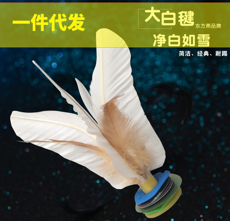 Shuttlecock Wholesale Dire Shuttlecock Children Primary School Students Adult Competition White Goose Feather Sporting Goods Fitness Exercise Shuttlecock