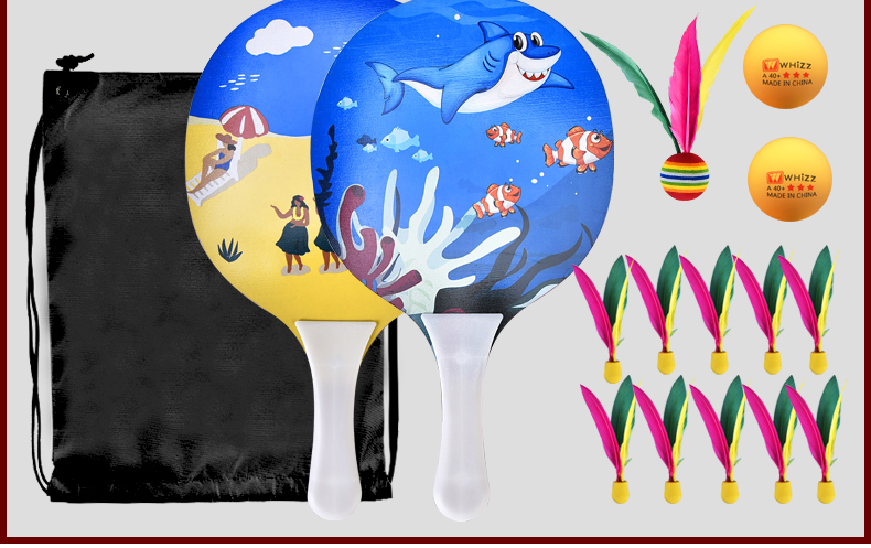 Solid Wood Boards Badminton Free Shipping Banyu Shuttlecock Set Children's Shuttlecock Ball Badminton Massage Pat with Racket