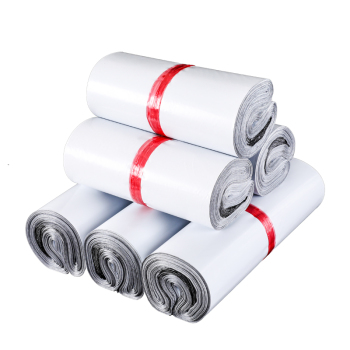 Brand New Material White Express Bag Thickened Logistics Packaging Waterproof Bag Custom Printing Logo Express Package Bag Yiwu